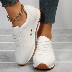 Women's Lace Up Sneakers Lightweight Low Top Trainers