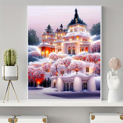 Fairy Tale Castle Canvas Painting Poster for Home Wall Decoration