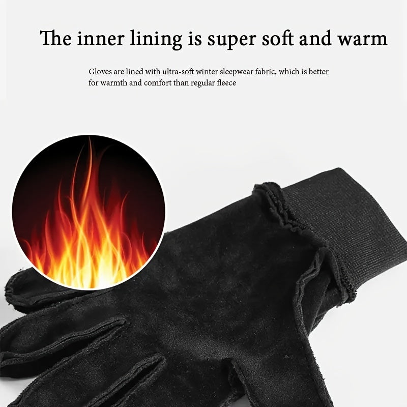 Winter Warm Touch Screen Thermal Gloves for Men Women - Windproof