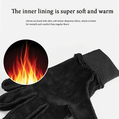 Winter Warm Touch Screen Thermal Gloves for Men Women - Windproof