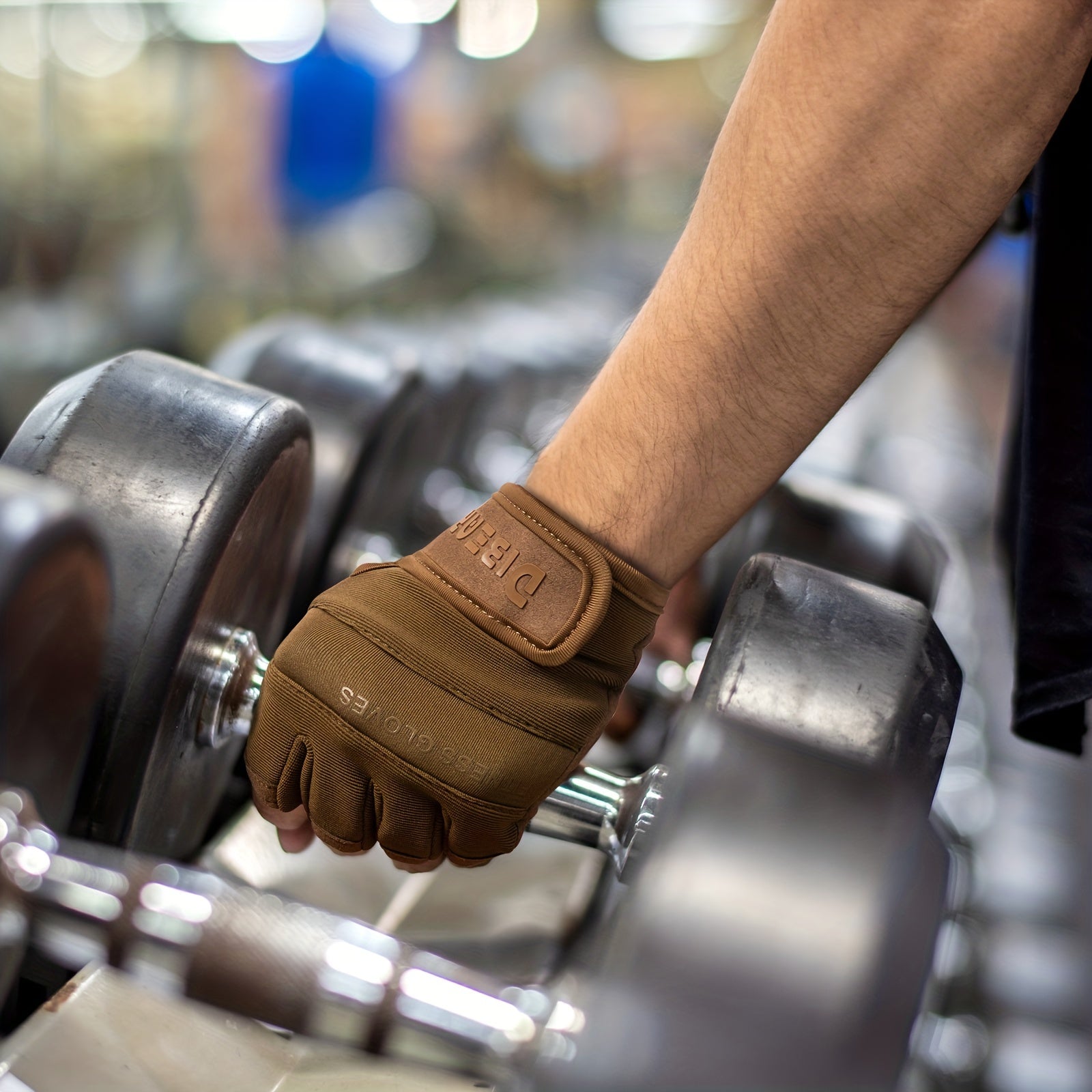Silicone Protective Non Slip Gym Gloves for Pull Bar & Dumbbell Training