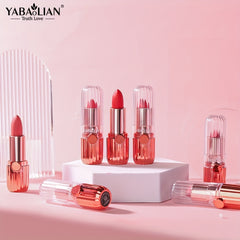 12-Color Long-Lasting Nude Matte Lipstick Set in Classic Red and Brown Shades