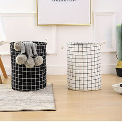 Canvas Laundry Basket Collapsible Storage Bin