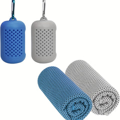 Portable Microfiber Cooling Ice Towels - Soft Breathable Quick Dry Towel 35 x12