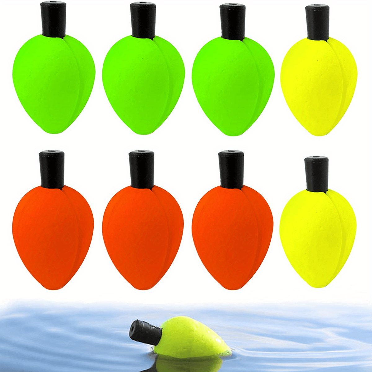 18pcs Bright Fishing Floats Fly Fishing Indicator Bobbers Fishing Accessories