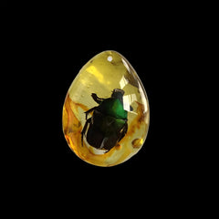 Resin Amber Green Pendant Necklace - Various Styles