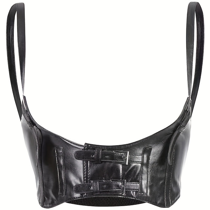 Y2K PU Leather Harness Belt Punk Waist Belt Corset for Women