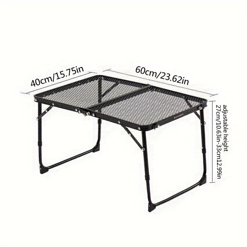 Outdoor Iron Mesh Table Adjustable Height Aluminum Alloy Frame Table