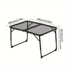 Outdoor Iron Mesh Table Adjustable Height Aluminum Alloy Frame Table