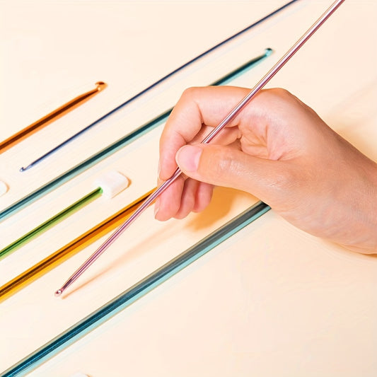 4pcs Hooded Aluminum Crochet Hooks Sweater Needles Knitting Tools