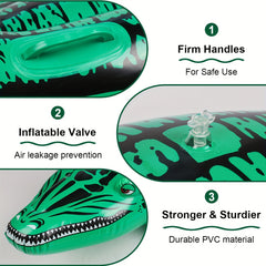 Kids Green Crocodile Riding Pool Toy
