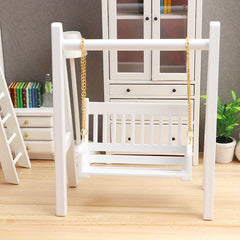 Dollhouse Mini Furniture Garden Swing Ornament