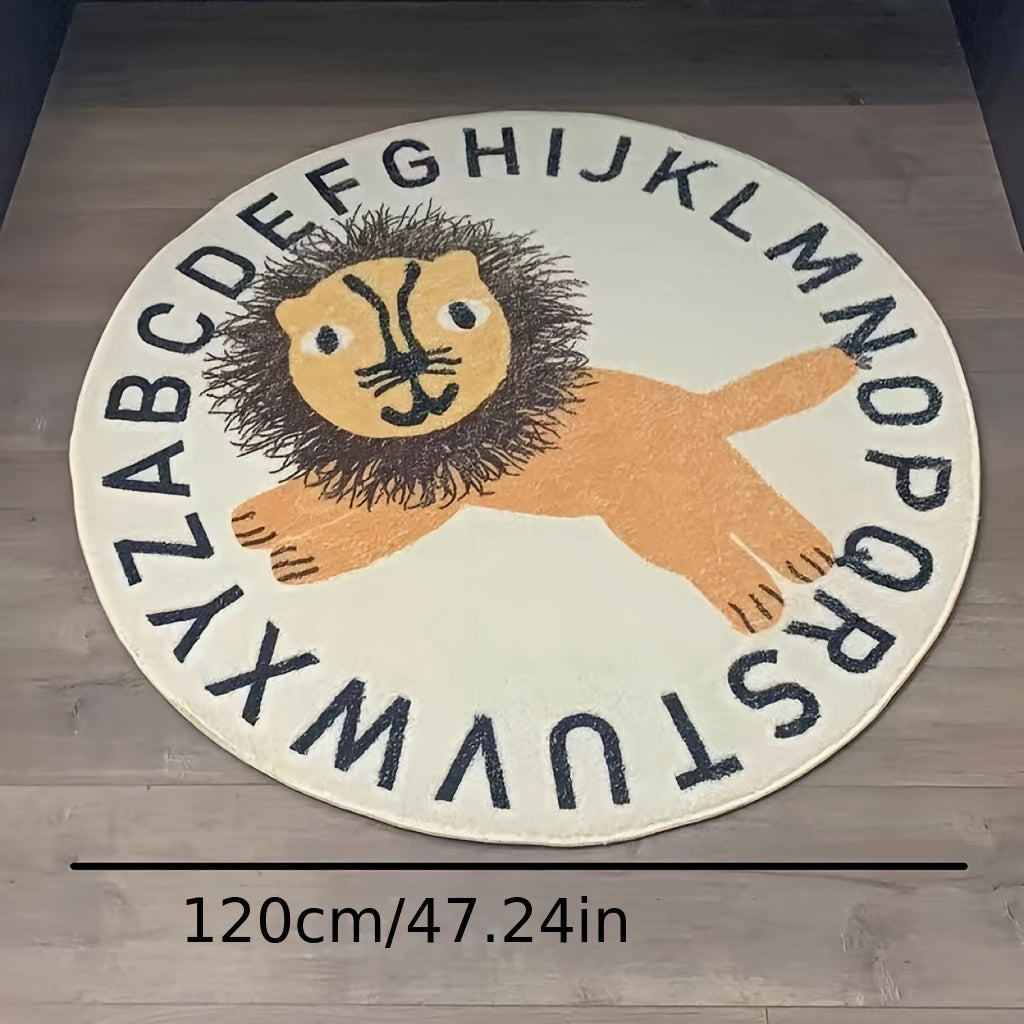 Soft Lion Pattern Rug for Home Decor