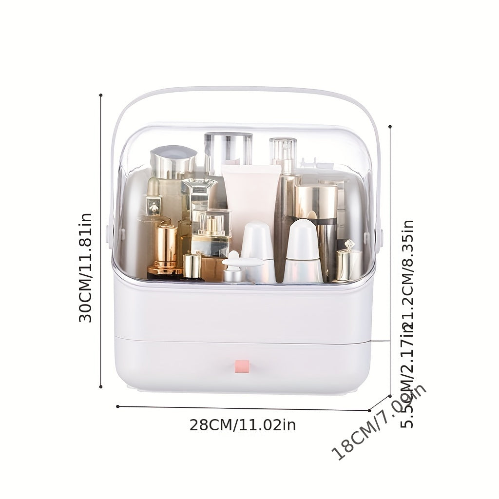Makeup Organizer Waterproof Cosmetics Storage Portable Handle Skincare Holder