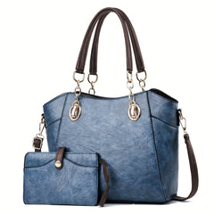 Classic Pattern Embossed Tote Bag Solid Satchel Bag For Work