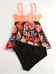  Vacay Tankini Set- Floral Bow Knot Top & Underwear 2 Piece