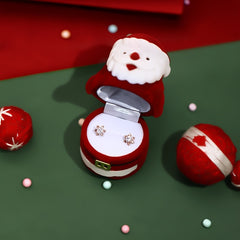Red Santa Jewelry Box Christmas Proposal Ring Box Decoration