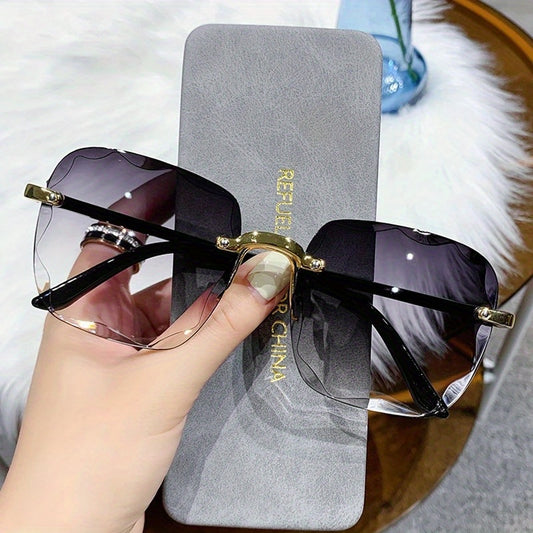 Vintage Brown Big Frame Square Oversized Sunglasses for Women