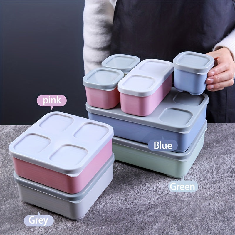 Bento Lunch Box 1-6 Compartment Meal Prep Container Stackable Durable Reusable