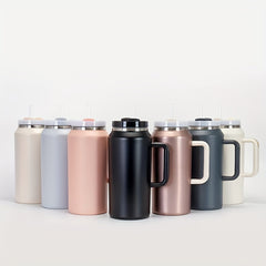64oz Large Capacity Vacuum Insulated Water Bottle Stainless Steel with Handle