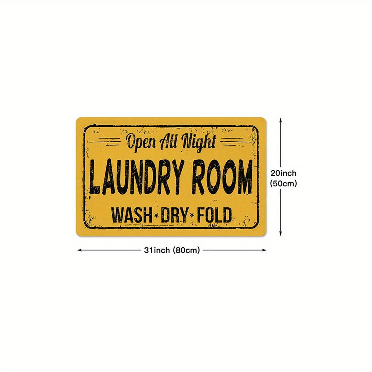 Yellow Laundry Room Mat Rugs Soft Non-Slip Kitchen Carpet