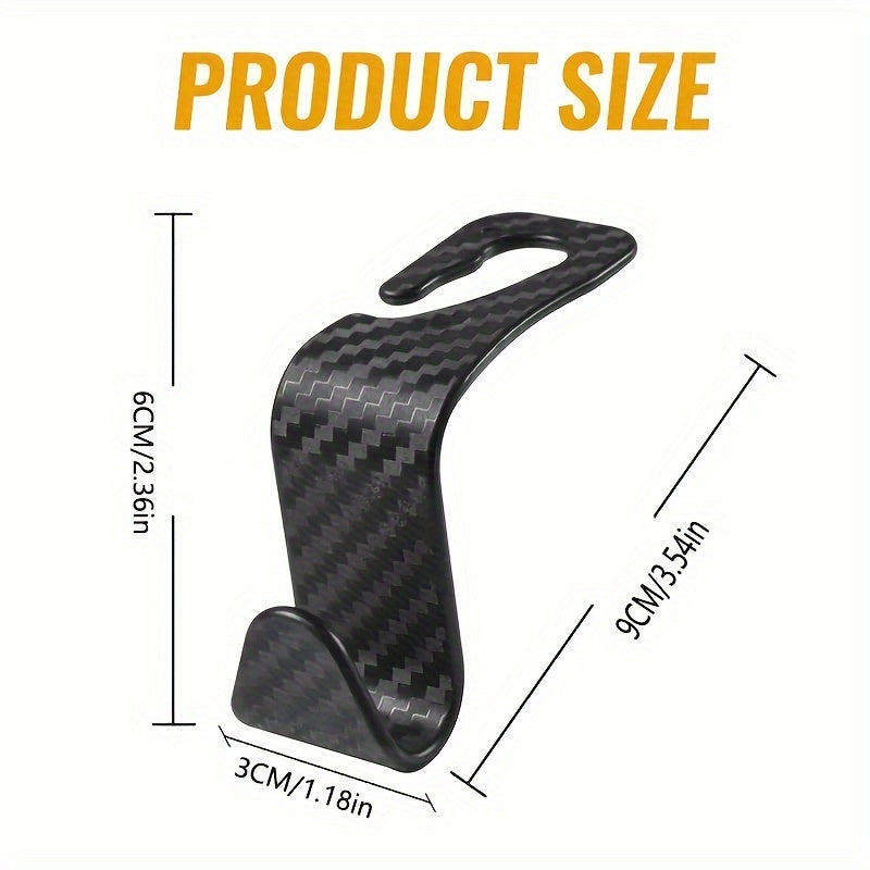 4pcs Car Seat Headrest Hook Storage Hanger Back Seat Organizer