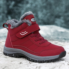 Burgundy Thermal Snow Boots Women Waterproof Non-slip Shoes Fall Winter