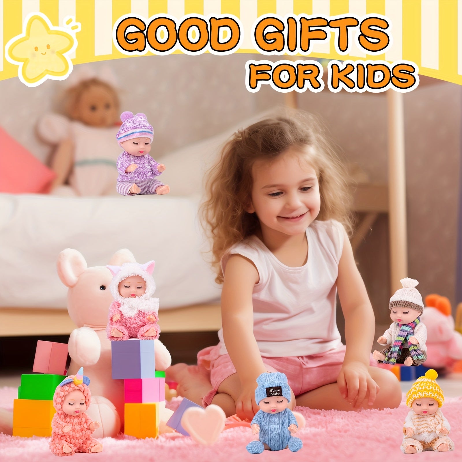 Winter Doll Set with Snowscape Playset & 6 Dolls - Ideal Gift for Kids