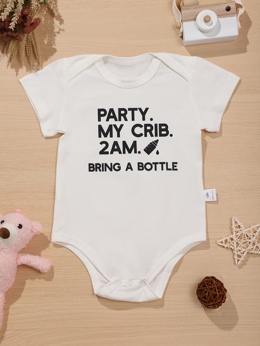 Cotton Baby Romper Fun Letter Printed Onesie 0-24M