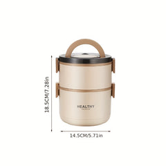 Stainless Steel Lunch Box Insulated Food Container Set for Camping Picnic Beach