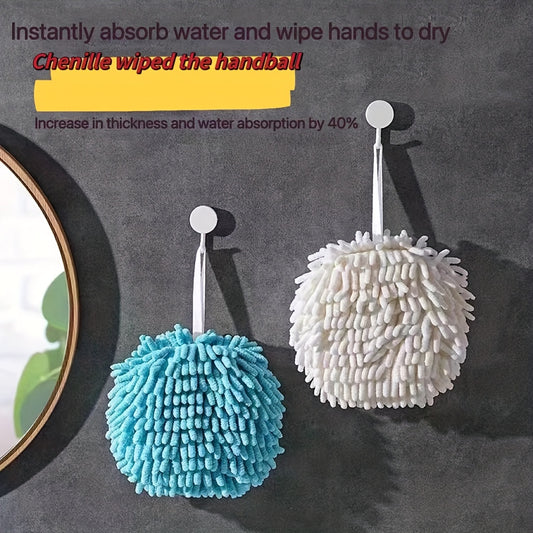 Soft Chenille Hanging Towel Quick Drying Kitchen Bathroom
