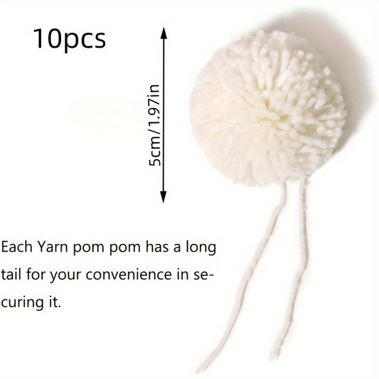 10pcs Yarn Pom Pom Hat Party Craft Decoration Accessories