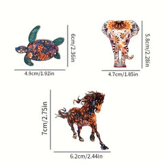 Colorful Turtle Brooch Creative Horse Elephant Animal Lapel Pin