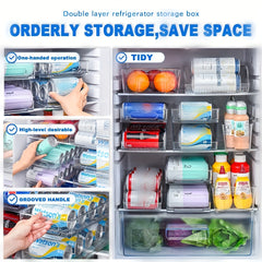 Refrigerator Organizer Bins Can Dispenser Storage