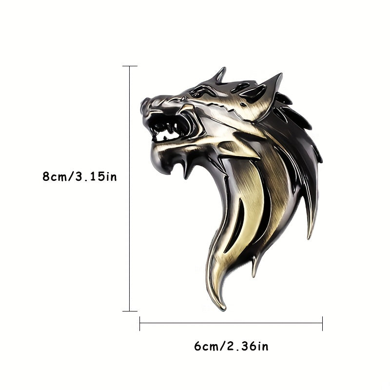 3D Car Metal Wolf Sticker Personalized Decorative Personality Car Sticker