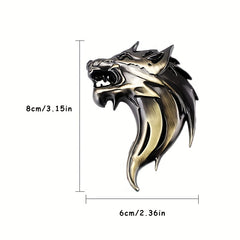 3D Car Metal Wolf Sticker Personalized Decorative Personality Car Sticker