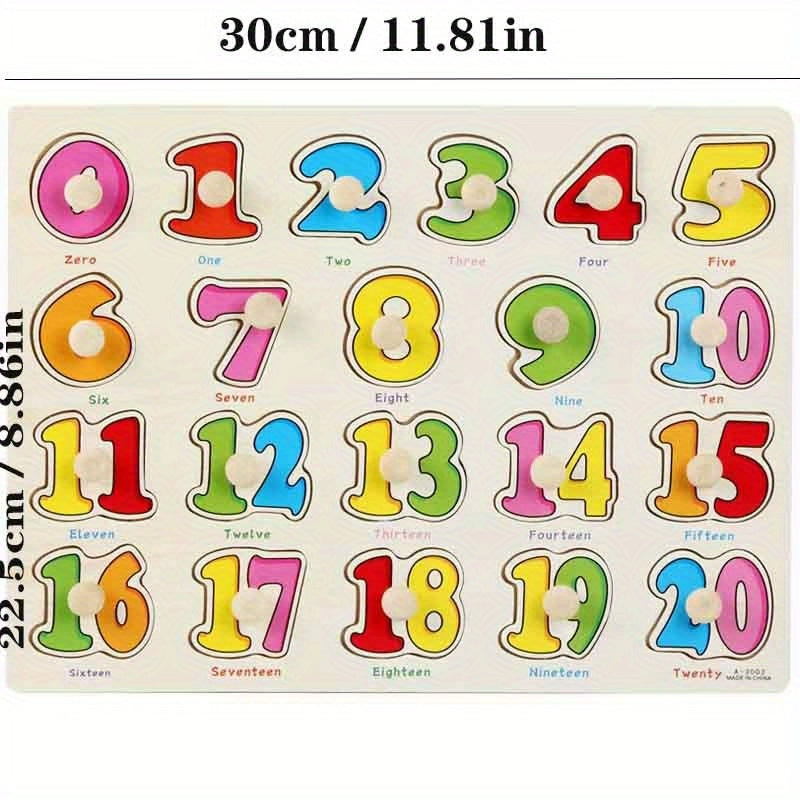Numbers 0-20 Puzzle with Animals for Toddlers