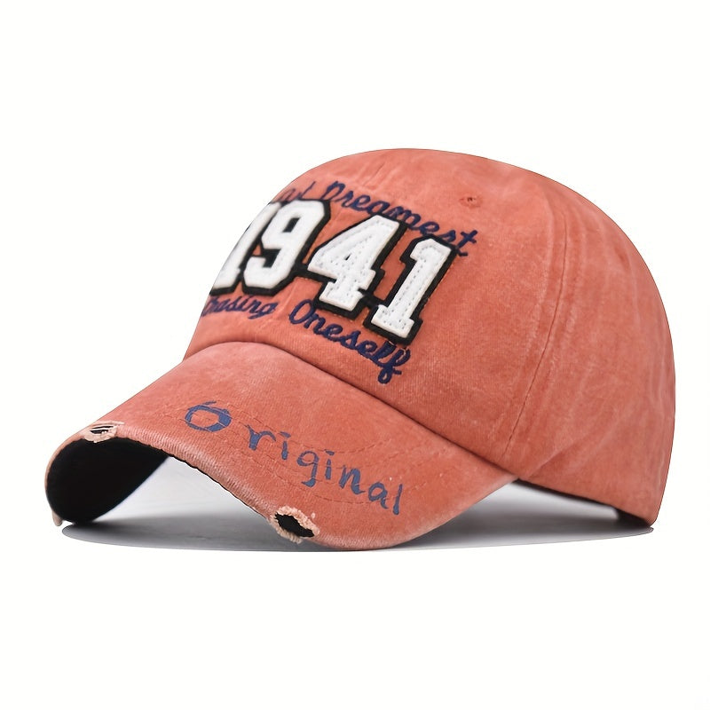 Embroidered Washed Baseball Cap Vintage Skateboard Cap Sun Hat