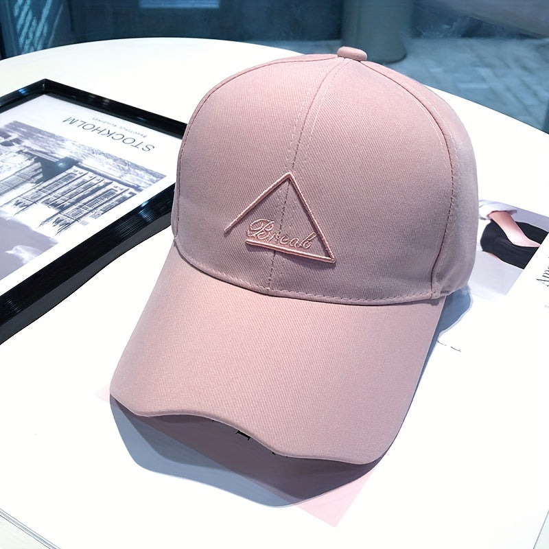 Irregular Brim Cotton Baseball Cap Candy 3D Embroidery Couple Sun Hat