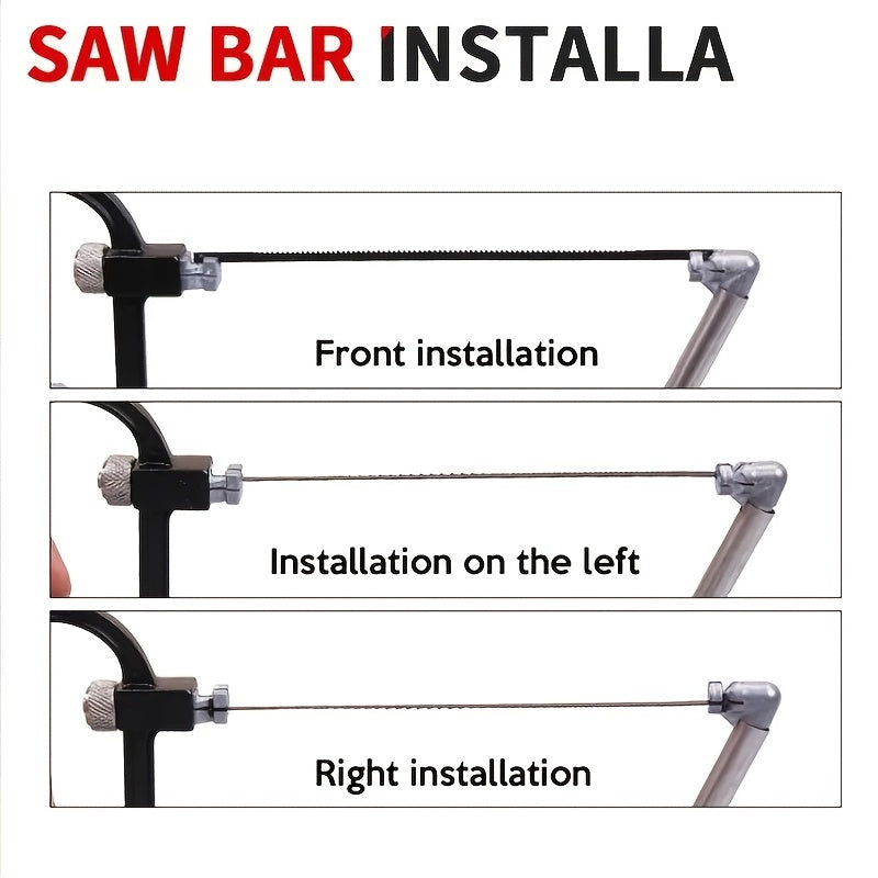 8-in-1 Steel Saw Metal Wood Glass 6 Blades Tool