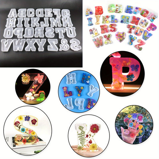 Resin Letter Pendant Molds - 3D Alphabet A-Z Symbols