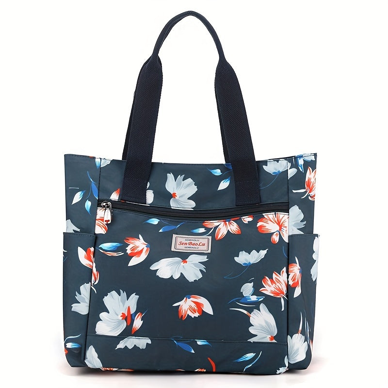 Floral Pattern Shoulder Tote Bag for Women