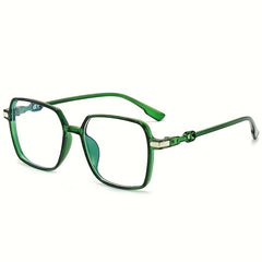 Light Blocking Glasses Jelly Square Clear Lens Computer Glasses
