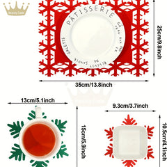 12pcs Christmas Table Pad Felt Heat Insulation Placemat