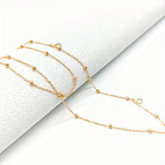 Golden Boho Belly Chains Rhinestone Pendant Tassel Body Chain