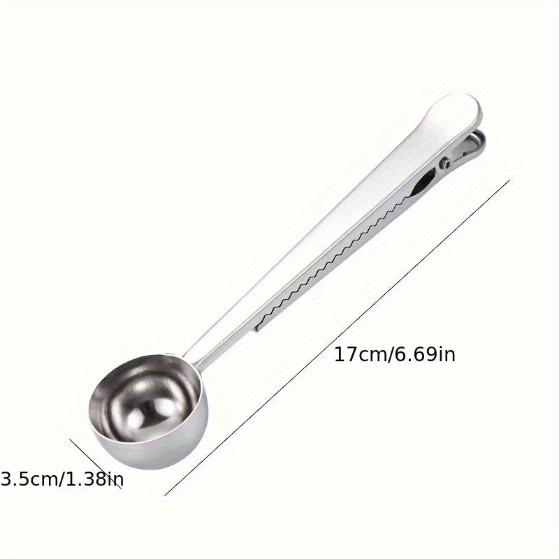 2-in-1 Stainless Steel Coffee Spoon and Sealing Clip