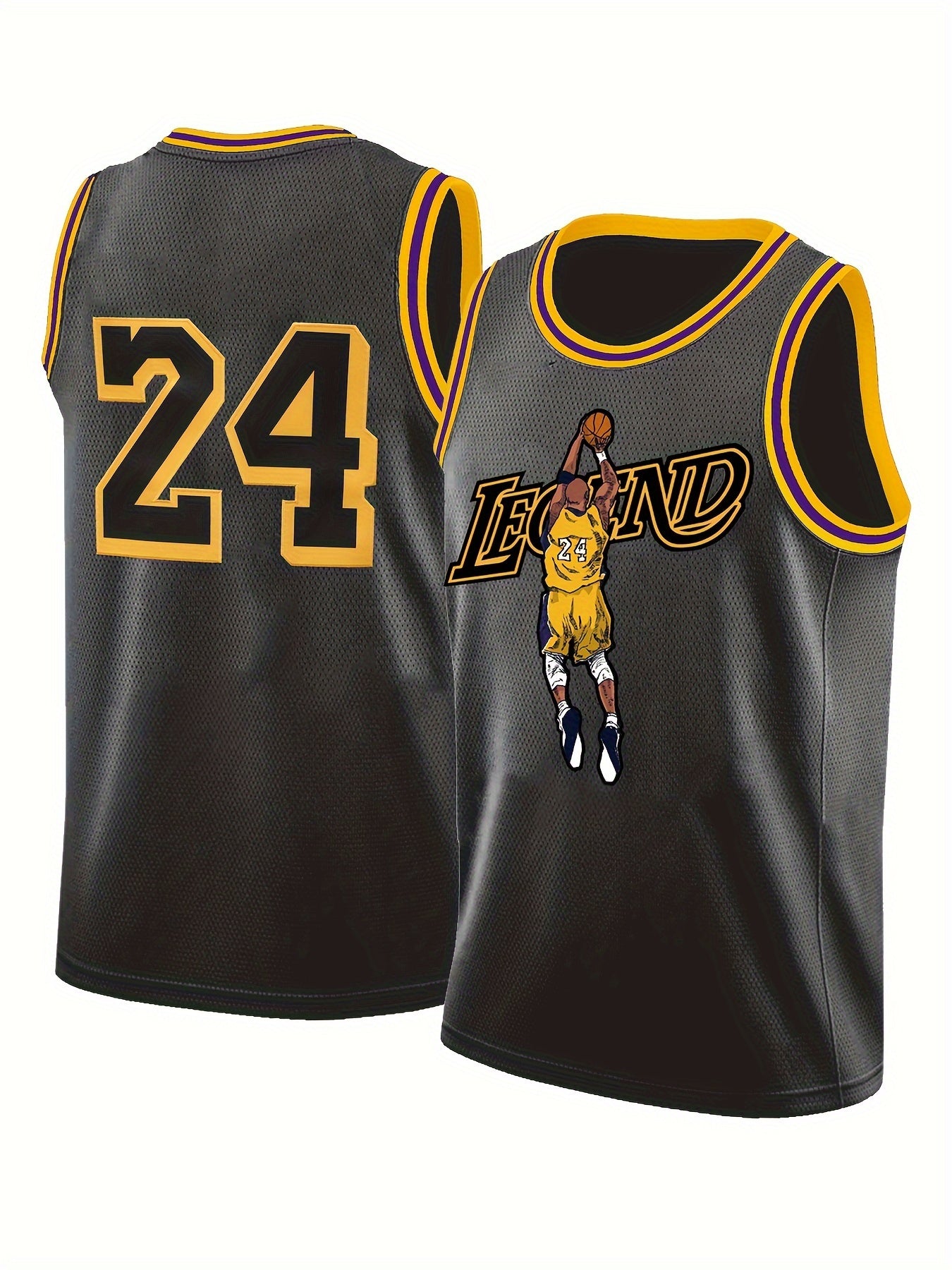 Boy's 24 Basketball Jersey Retro Embroidery Sports Uniform