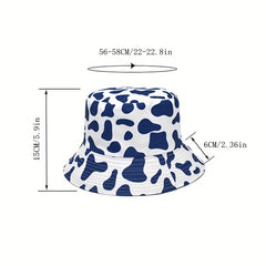 Sunscreen Sunshade Bucket Hat Outdoor Sports Cow Striped Basin Hat