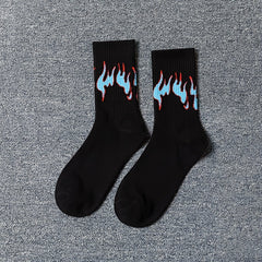 Childlike Fire Pattern Crew Socks