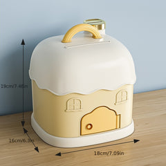 Portable Coin Piggy Bank Year's Cabin Storage Box